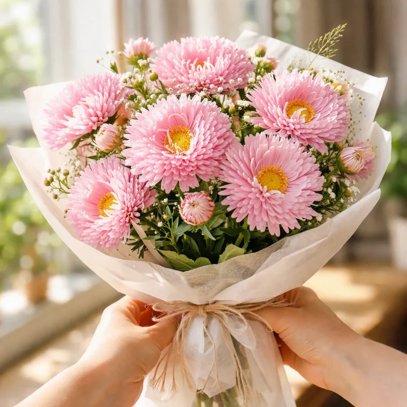 Áster-de-verão - rosa - imagem 3